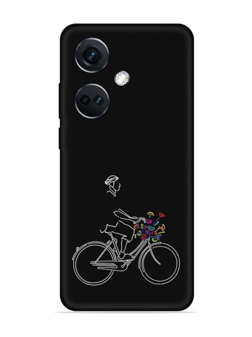 Minimalist Cycle Art Embossed Soft Silicone Case for Oneplus Nord Ce 3 (5G) Zapvi