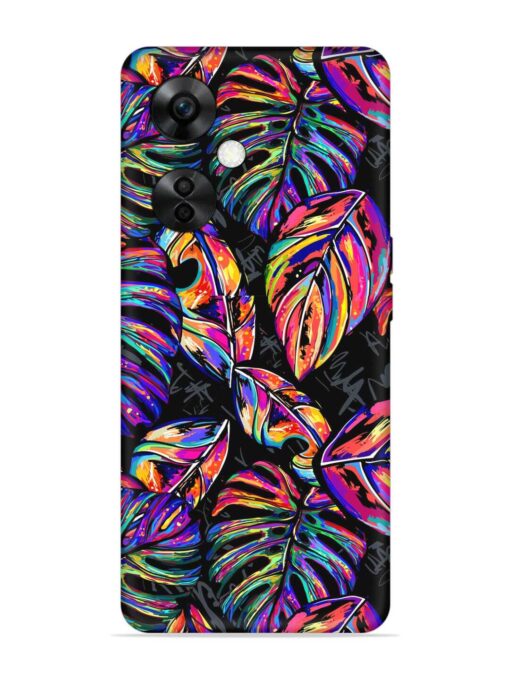 Tropical Seamless Vector Embossed Soft Silicone Case for Oneplus Nord Ce 3 Lite (5G) Zapvi