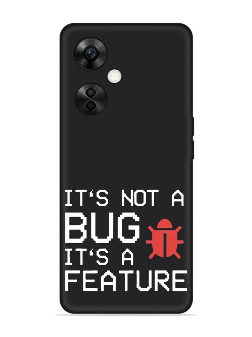 Not Bug Feature Embossed Soft Silicone Case for Oneplus Nord Ce 3 Lite (5G) Zapvi