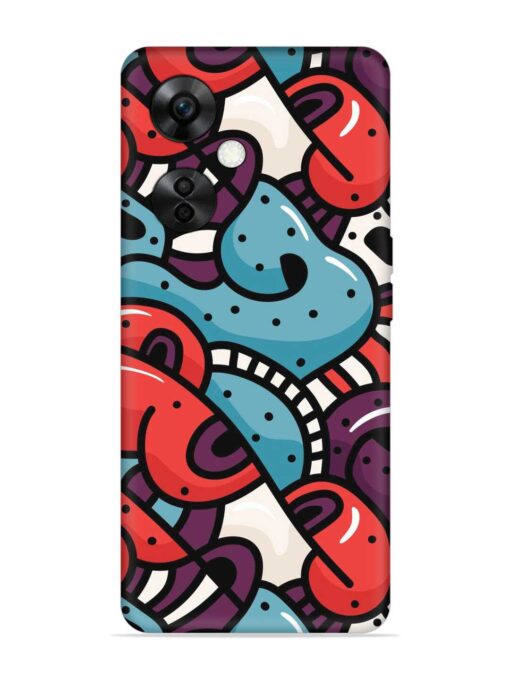 Seamless Backdrop Colorful Embossed Soft Silicone Case for Oneplus Nord Ce 3 Lite (5G) Zapvi