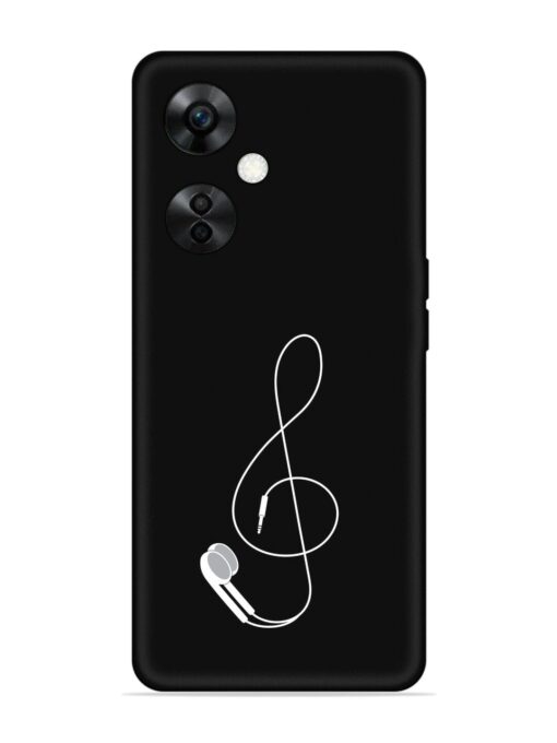 Music Earphone Vector Embossed Soft Silicone Case for Oneplus Nord Ce 3 Lite (5G) Zapvi