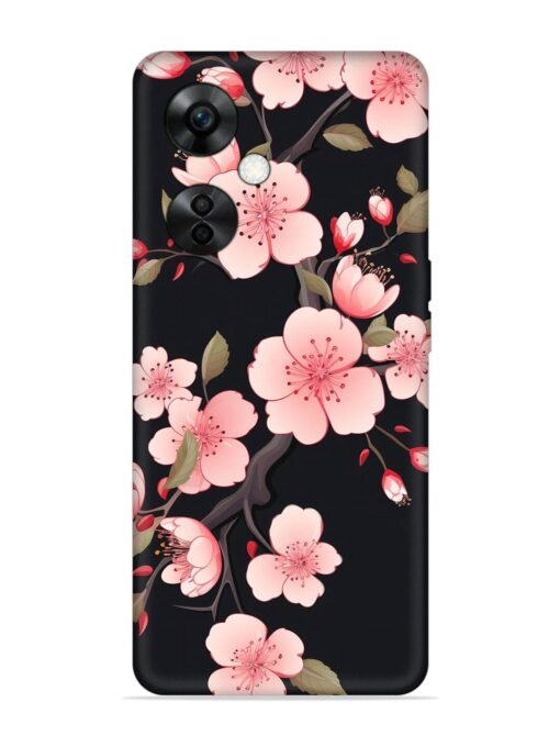 Cherry Blossom Embossed Soft Silicone Case for Oneplus Nord Ce 3 Lite (5G) Zapvi