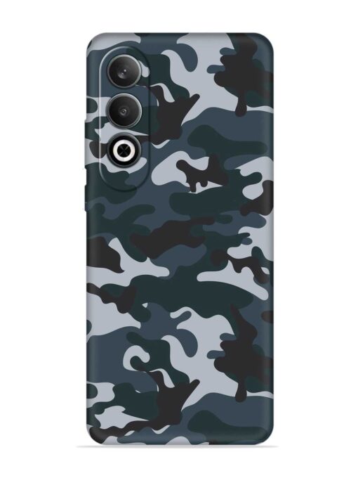 Dark Blue Army Military Art Embossed Soft Silicone Case for Oneplus Nord Ce 4 (5G) Zapvi