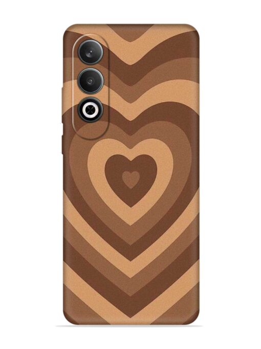 Brown Heart Embossed Soft Silicone Case for Oneplus Nord Ce 4 (5G) Zapvi