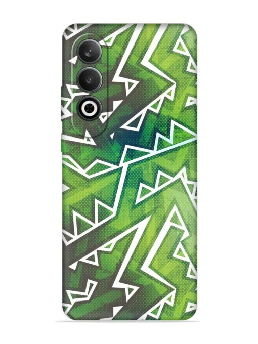 Green Graffiti Seamless Embossed Soft Silicone Case for Oneplus Nord Ce 4 (5G) Zapvi