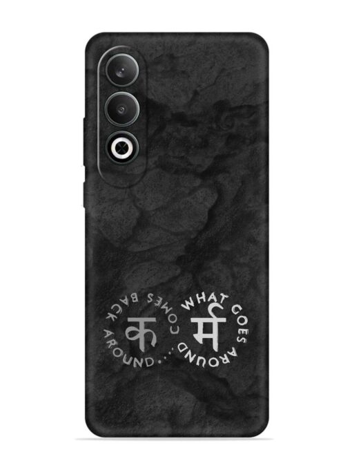 Karma Hindi Word Embossed Soft Silicone Case for Oneplus Nord Ce 4 (5G) Zapvi