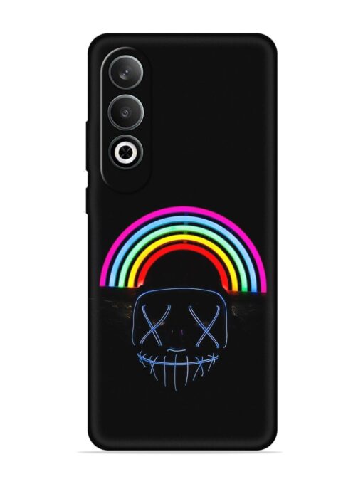 Mask Rainbow Embossed Soft Silicone Case for Oneplus Nord Ce 4 (5G) Zapvi