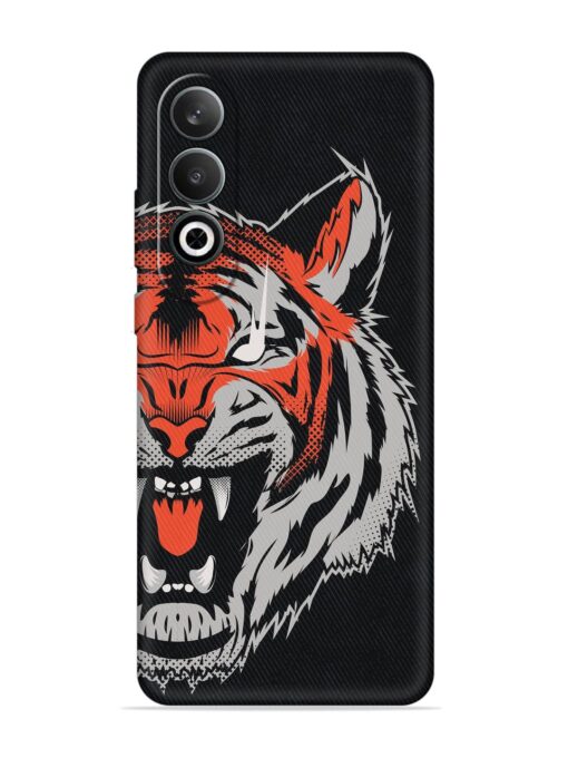 Tiger Aggression Embossed Soft Silicone Case for Oneplus Nord Ce 4 (5G) Zapvi