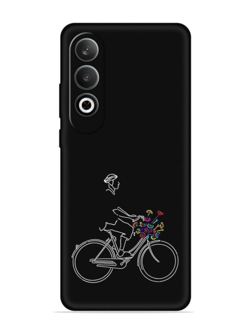 Minimalist Cycle Art Embossed Soft Silicone Case for Oneplus Nord Ce 4 (5G) Zapvi