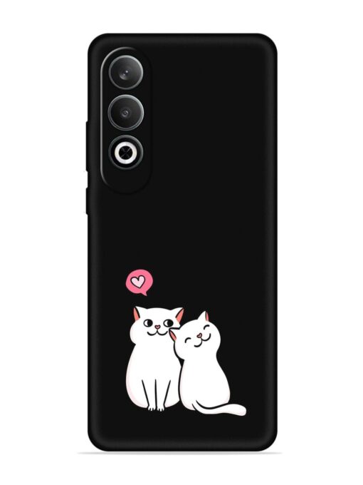 Cute Loving Cats Embossed Soft Silicone Case for Oneplus Nord Ce 4 (5G) Zapvi