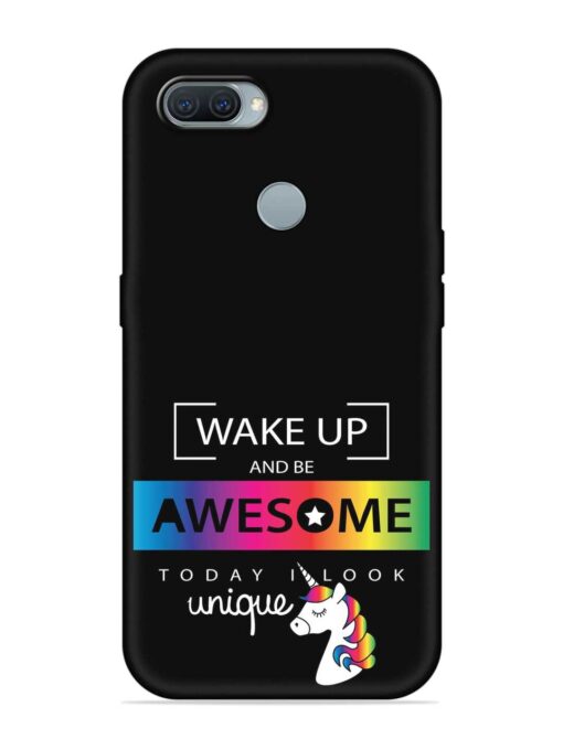 Inspirational Quote Unicorn Embossed Soft Silicone Case for Oppo A12 Zapvi