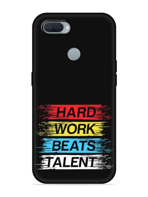 Hard Work Beats Embossed Soft Silicone Case for Oppo A12 Zapvi