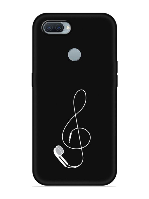 Music Earphone Vector Embossed Soft Silicone Case for Oppo A12 Zapvi