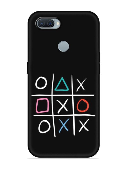 Super Neon Tic-Tac-Toe Embossed Soft Silicone Case for Oppo A12 Zapvi