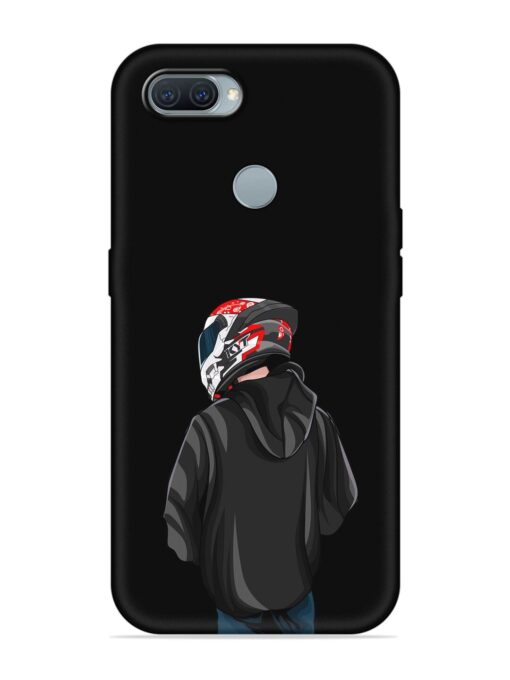 Motorcycle Rider Embossed Soft Silicone Case for Oppo A12 Zapvi