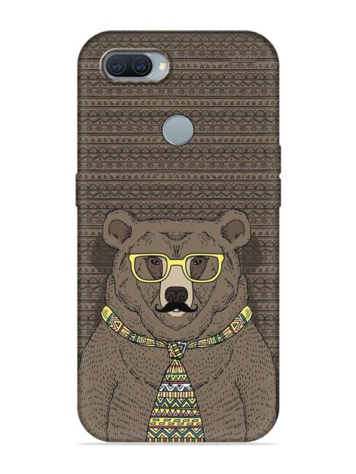 Grizzly Bear Embossed Soft Silicone Case for Oppo A12 Zapvi