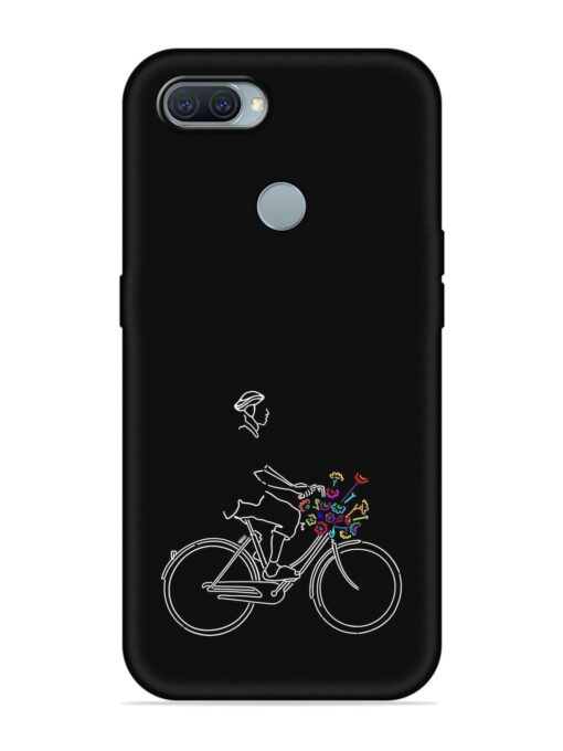 Minimalist Cycle Art Embossed Soft Silicone Case for Oppo A12 Zapvi