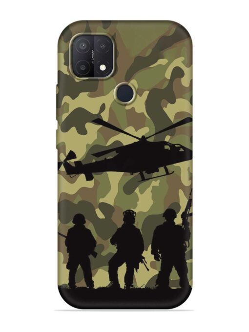 Army Heros Embossed Soft Silicone Case for Oppo A15S Zapvi