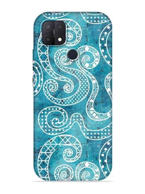 Vintage Curved Seamless Embossed Soft Silicone Case for Oppo A15S Zapvi