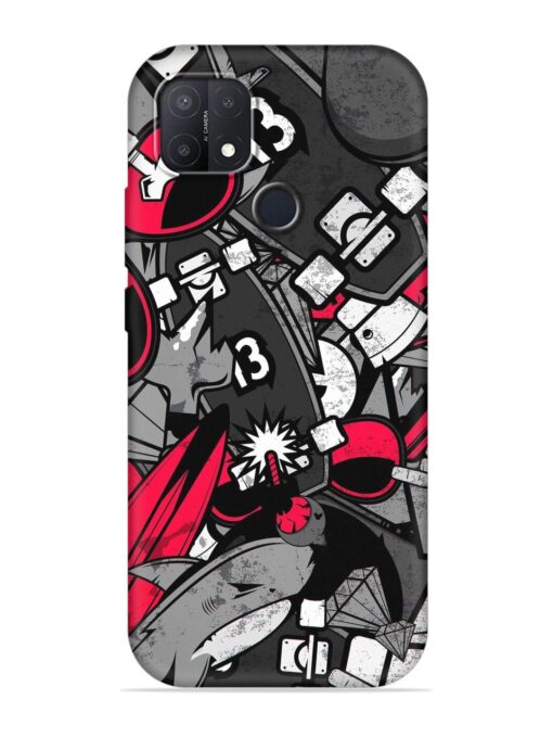 Fictional Doodle Embossed Soft Silicone Case for Oppo A15S Zapvi