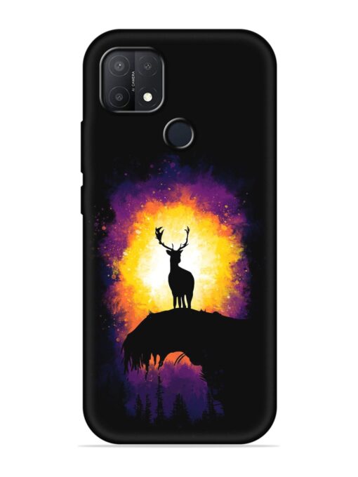 Elk Animal Art Embossed Soft Silicone Case for Oppo A15S Zapvi