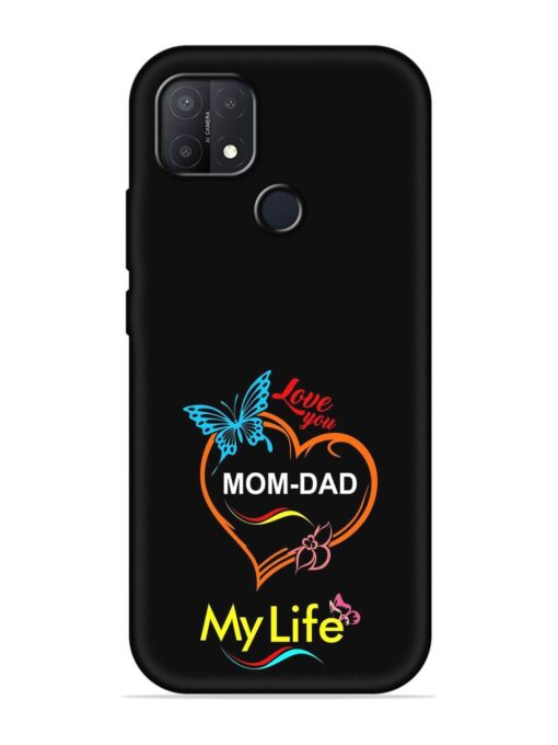 Love You Mom Dad Embossed Soft Silicone Case for Oppo A15S Zapvi