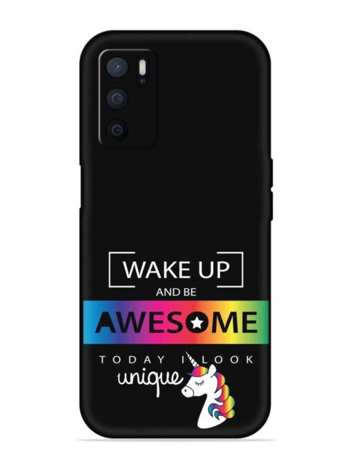 Inspirational Quote Unicorn Embossed Soft Silicone Case for Oppo A16 Zapvi