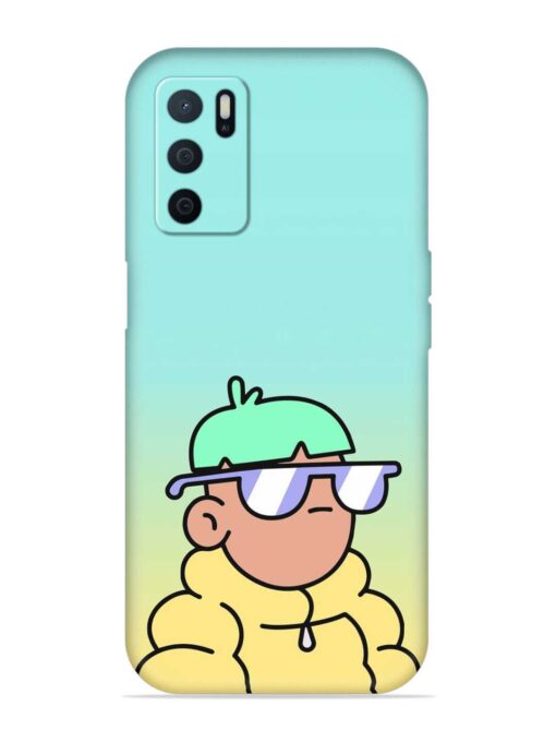 Doodles Cool Character Embossed Soft Silicone Case for Oppo A16 Zapvi