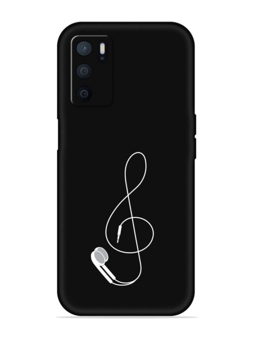 Music Earphone Vector Embossed Soft Silicone Case for Oppo A16 Zapvi