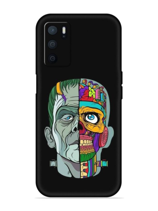 Men Vs Skull Embossed Soft Silicone Case for Oppo A16 Zapvi