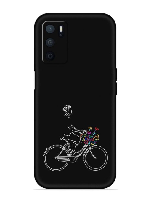 Minimalist Cycle Art Embossed Soft Silicone Case for Oppo A16 Zapvi