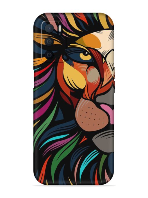 Trippy Lion Art Embossed Soft Silicone Case for Oppo A16 Zapvi