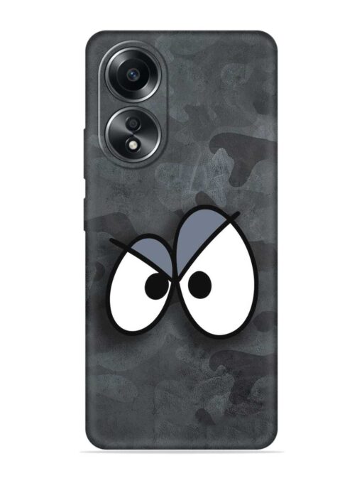 Big Eyes Night Mode Embossed Soft Silicone Case for Oppo A58 Zapvi