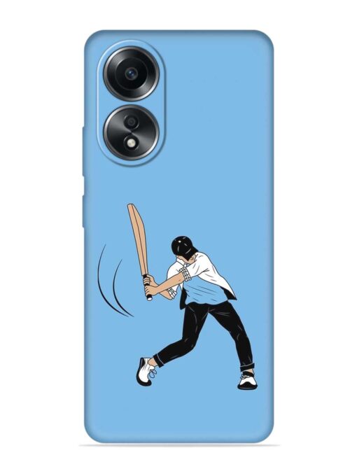 Cricket Gully Boy Embossed Soft Silicone Case for Oppo A58 Zapvi