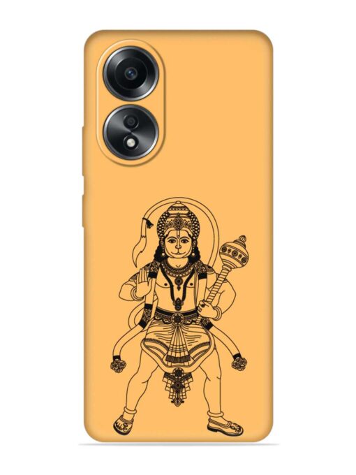 Indian God Hanuman Embossed Soft Silicone Case for Oppo A58 Zapvi