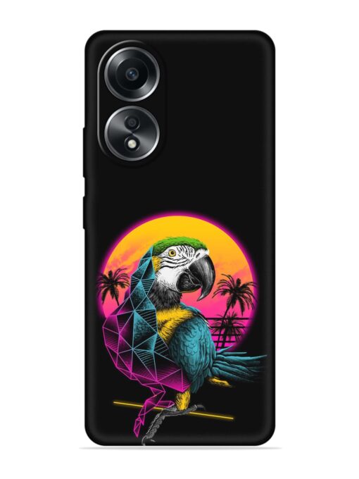 Rad Parrot Embossed Soft Silicone Case for Oppo A58 Zapvi