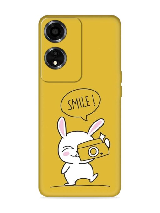 Hey Smile Please Embossed Soft Silicone Case for Oppo A59 (5G) Zapvi