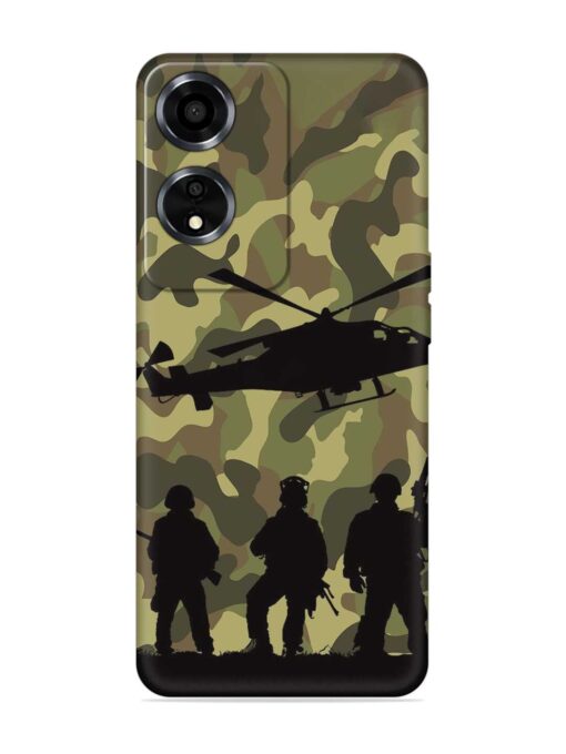 Army Heros Embossed Soft Silicone Case for Oppo A59 (5G) Zapvi