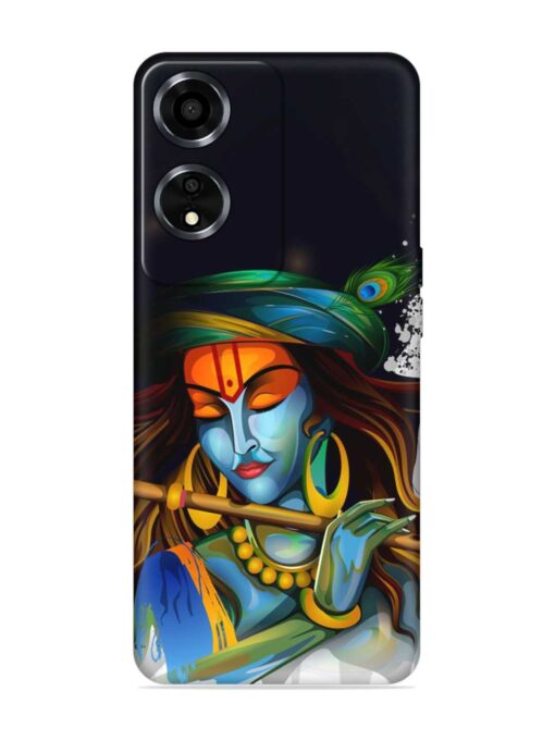 Krishna Art Embossed Soft Silicone Case for Oppo A59 (5G) Zapvi