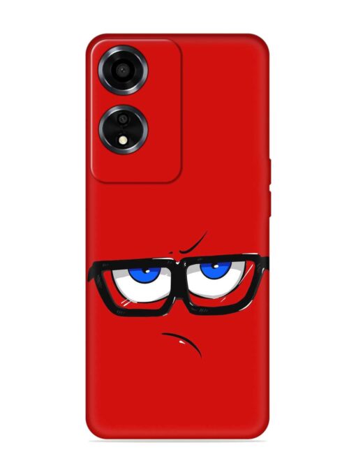 Rad Angry Face Embossed Soft Silicone Case for Oppo A59 (5G) Zapvi