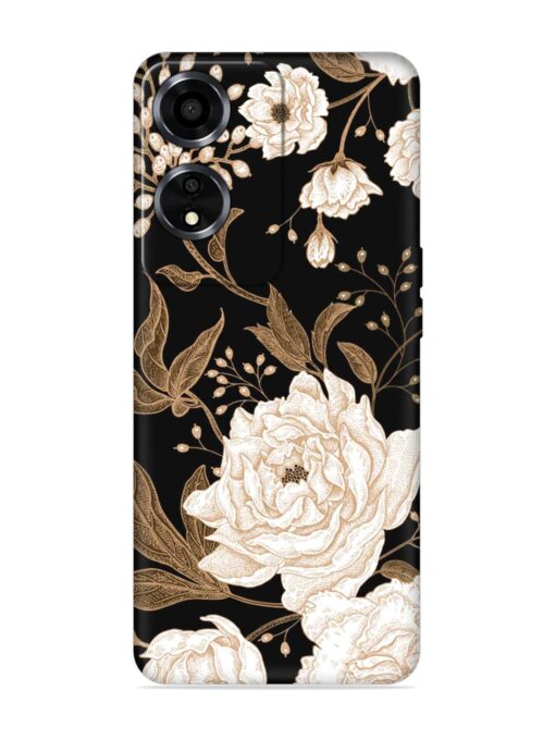 Peonies Roses Floral Embossed Soft Silicone Case for Oppo A59 (5G) Zapvi