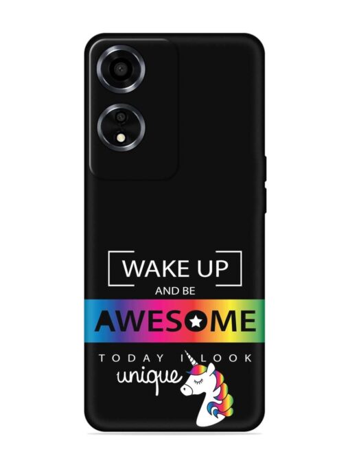 Inspirational Quote Unicorn Embossed Soft Silicone Case for Oppo A59 (5G) Zapvi