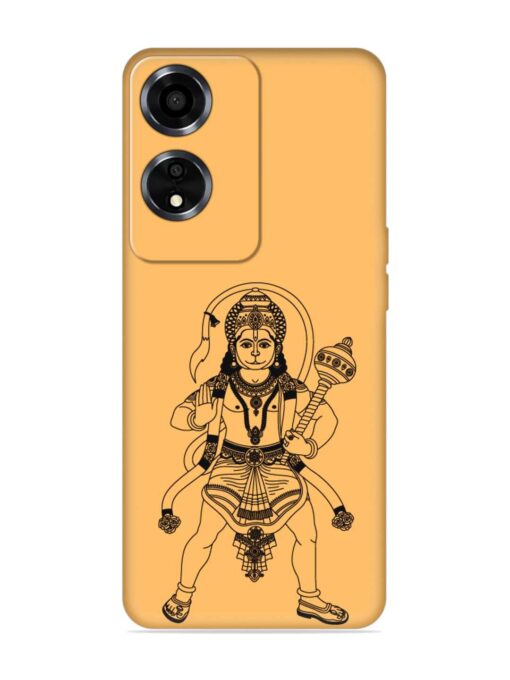 Indian God Hanuman Embossed Soft Silicone Case for Oppo A59 (5G) Zapvi