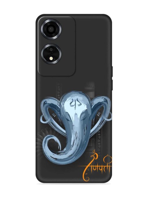 Illustration Lord Ganpati Embossed Soft Silicone Case for Oppo A59 (5G) Zapvi