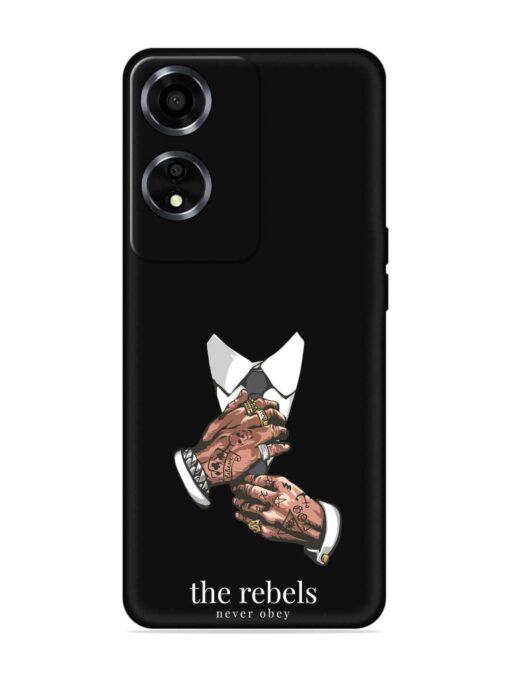 Rebels Slogan Man Embossed Soft Silicone Case for Oppo A59 (5G) Zapvi