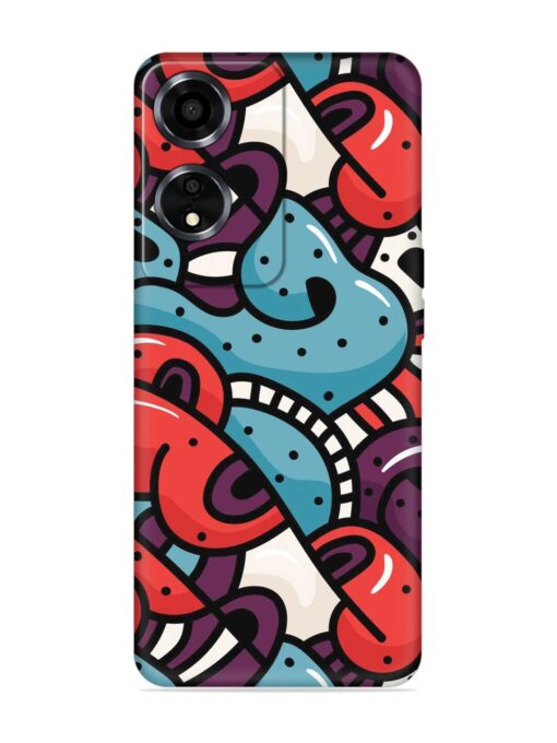 Seamless Backdrop Colorful Embossed Soft Silicone Case for Oppo A59 (5G) Zapvi