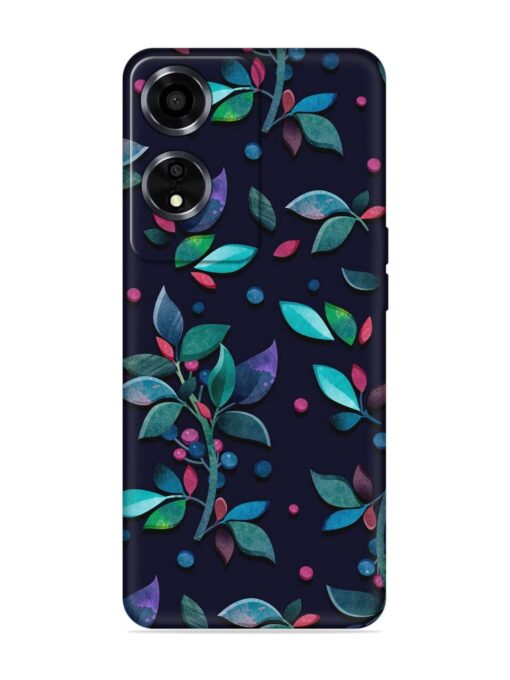 Decorative Watercolor Flower Embossed Soft Silicone Case for Oppo A59 (5G) Zapvi