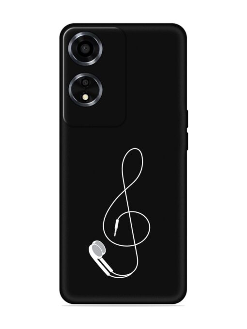 Music Earphone Vector Embossed Soft Silicone Case for Oppo A59 (5G) Zapvi