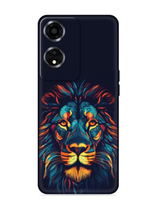 Colorful Lion Embossed Soft Silicone Case for Oppo A59 (5G) Zapvi