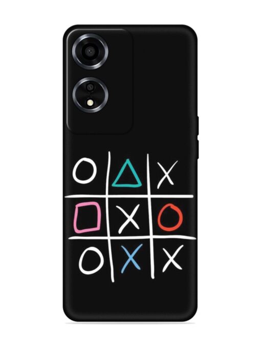 Super Neon Tic-Tac-Toe Embossed Soft Silicone Case for Oppo A59 (5G) Zapvi